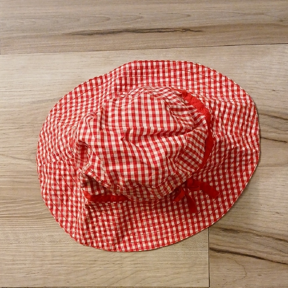 Gymboree Strawberry Farm Gingham Sunhat Vintage Size 2T-5T (F) - Picture 3 of 4